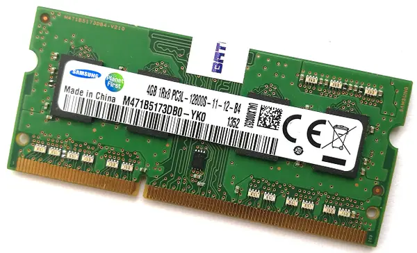 Оперативная память (LAPTOP) Samsung 4 GB SO-DIMM DDR3L 1600 MHz (M471B5173DB0-YK0) б/у